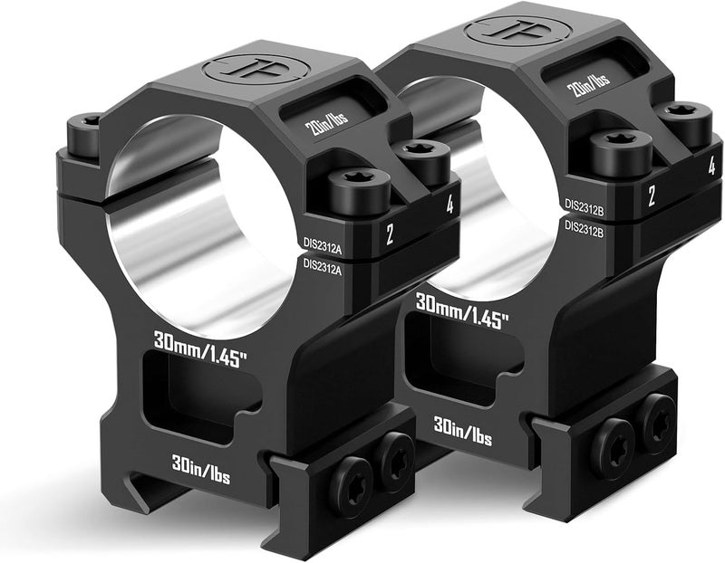 DISCOVERYOPT Store 7075 Series Aluminum 30mm 34mm 1 inch Scope Rings, High Precision Pre-lapped Picatinny Scope Rings, Medium/High/Low Profile Scope Mount for Picatinny Rail - Image 1
